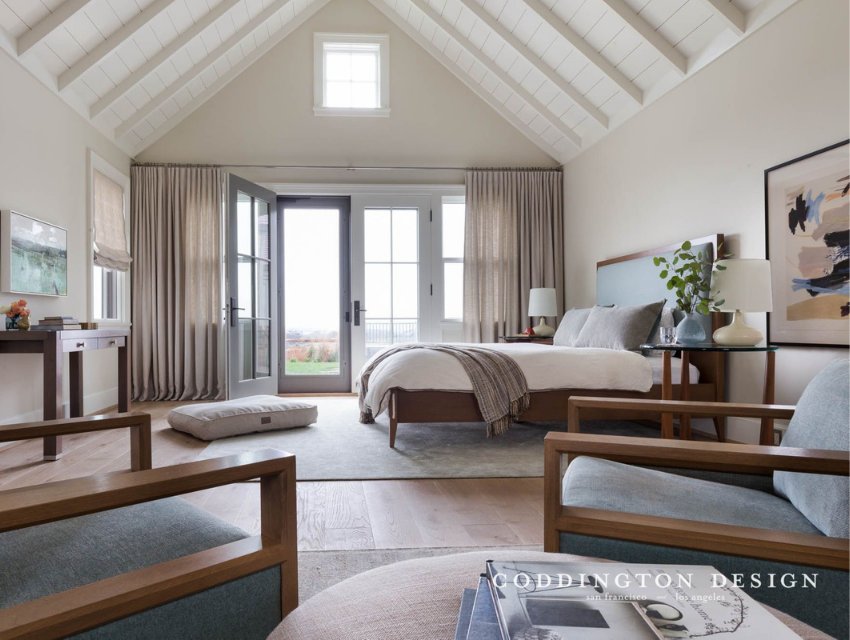 nantucket master bedroom vaulted ceilings balcony fresh contemporary luxurious timeless