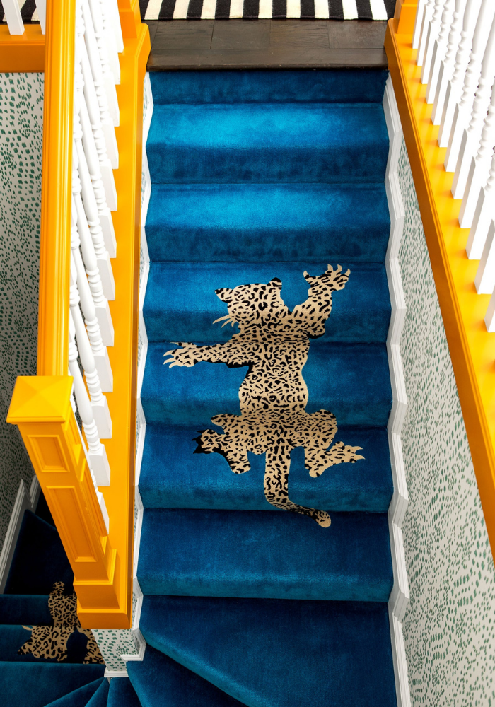 Coddington-Design-Bay-Area-Marin-County-Leopard-Design-Bold-Stairs