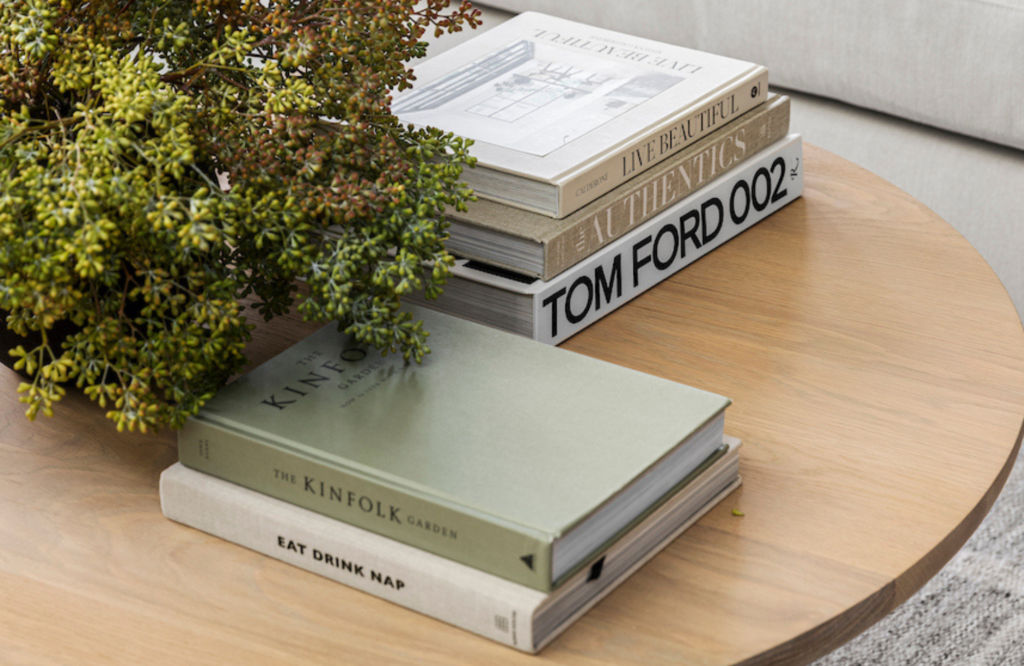 coddington-design-marin-ca-discovering-your-personal-style-transitional-interior-design-coffee-table-books