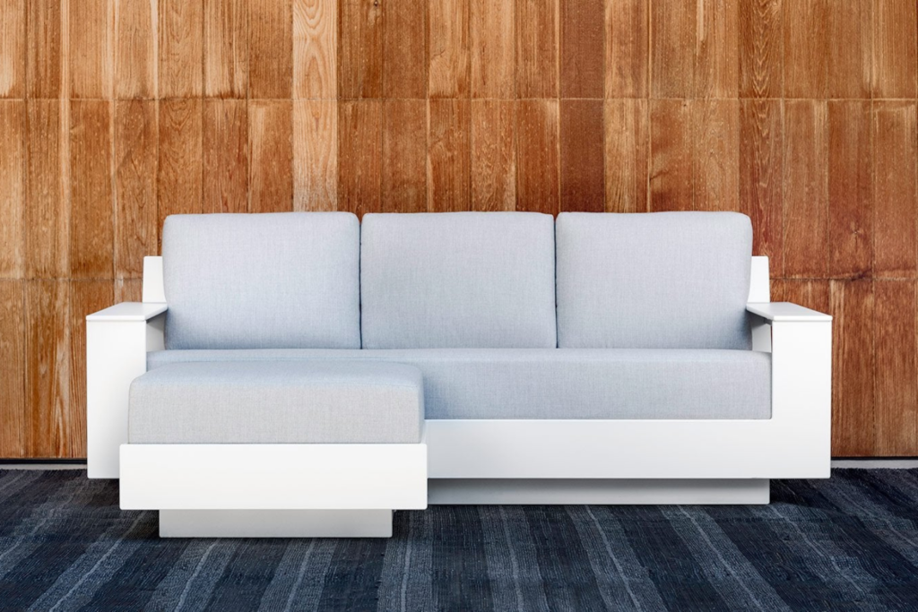 coddington-design-tiburon-ca-investing-in-outdoor-furniture-loll-design-sofa-with-white-frame-and-grey-cushions